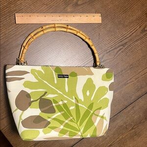 Green Leaf Print Women's Handbag | One of a kind